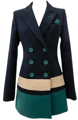 Cdkoke Femme Blazer Manteau de Costume en Tweed Fin Vintage Smoking Veste Séparés Bureau Lady