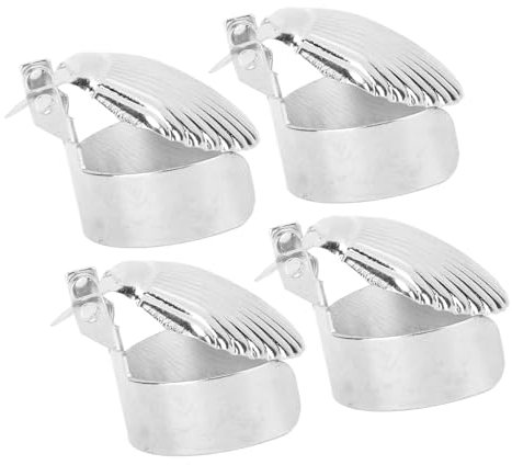 SUNFECILI 4 Stück Kerzenlöscher, Automatischer Feuerlöscher, Kerzenlöscher, Kerzenlöscher, Metallgehäuse-Muster, Automatischer Kerzenstopper Zum Löschen von Kerzen (Silber)