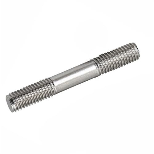 WasiQghs Hardware-Doppelkopfschraube, Gewindespiel M3 M4 Doppelendgewindestange 304 Edelstahl Setup Bolzen Bolzen Doppelkopf (Farbe: 140 mm, Größe: M4-10 Stück) (Color : 180mm, Size : M3 10Pcs)