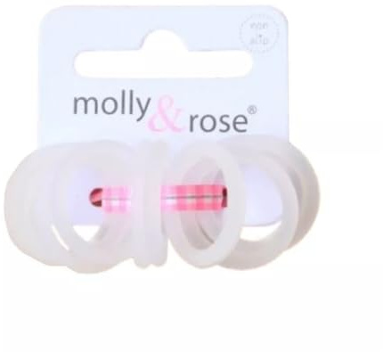 Set of 12 Clear Mini Silicone Non Slip Hair Braid Band Elastic Bobbles