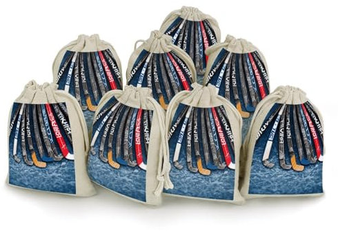 Bündeltasche, Eishockeyschläger bedruckte Blumentasche, verdickte Bündeltasche, tragbare Bündeltasche, kleine Bündeltasche, 8 Stück