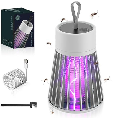 BNGXR Lampada Anti-Zanzara, USB Lampada Antizanzare Elettrica, 360° UV lampara Antimosquitos Non Tossico ed Ecologico Zanzarier Eliminador de Mosquitos 2 in 1 per Camera da Letto Campeggio Giardino
