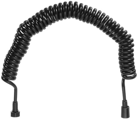QUARKZMAN Tuyau Douchette pour Bidet, 5 M Tuyau Souple Douchette pour Bidet Ressort Pu Télescopique Souple pour Bidet pour Robinet Toilette Robinet Lavabo Douches, Noir