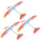 SHINEOFI Flying Model Aeroplane Elastic Band Propeller Wind up Plane Educational Toy