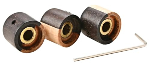 TOYANDONA 3 Stück Holz Gitarrenknöpfe für E-gitarre und Bass mit Einfachem Design Leichter Installation und Praktisches Zubehör für Musikliebhaber