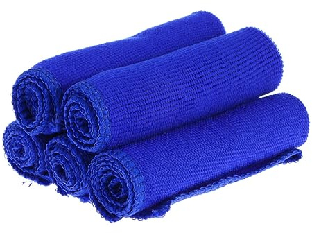Ipetboom Paño de Microfibra Ultrafino 25x25 Cm, 5 Piezas Azul | Superfibra, Suave y Muy Absorbente, Formato Simple y Práctico, Limpieza Ligera en Cocina