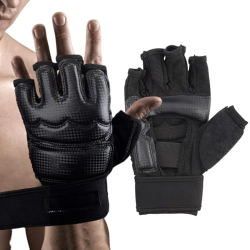 MMA Gants d'entraînement Rdx pour homme et femme - Légers - Demi-doigt - Pour karaté, kickboxing, sparring, arts martiaux, Muay Thai, entraînement