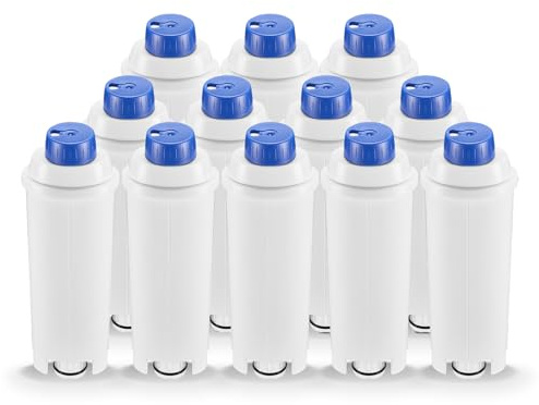 Molifal Filtre à eau de rechange pour machines à café Delonghi DLSC002, compatible avec Delonghi Dinamica, Magnifica S, Eletta Explorer, ETAM Autentica EPAM et ECAM Series (12)