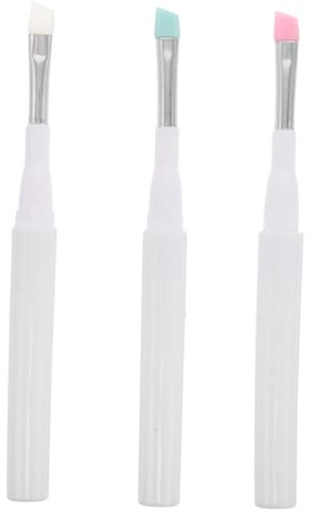 FOMIYES 3pcs Liftique Eyebrow Brush Cap Silicone Makeup Brushes Eyeshadow Blending Eyebrows Gel Applicator for Natural Beauty
