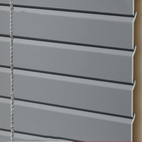 Tenda Veneziana Alluminio Cortina Interno Parasole Finestre Porte Lama opaca a forma di L Tapparella in Listelli Orizzontali avvolgibile Personalizzabile Persiane Oscuranti (W100cm×H170cm,grey)