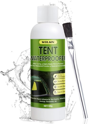 WEILAOK Seam Sealer 100g, Tent Seam Sealer, Waterproofing for Tents, Waterproof and Moisture Proof, Waterproof seams on Tents and Pin Hole Leaks on Fabrics with Easy Brush Application