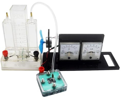 OSPSHPG Équipement D'expérimentation Physique, Dispositif D'expérimentation D'électrolyse De l'eau, Démonstrateur Physique De Pile À Hydrogène-oxygène, Kit Pédagogique, pour L'apprentissage en Classe