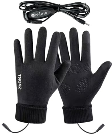 Senermter Guantes Calefactables para Mujer | Guantes de Caza Calefactables con USB | Mitones Táctiles con Múltiples Ajustes de Temperatura para Nieve Acampada Trabajo Exterior Ciclismo Clima Frío
