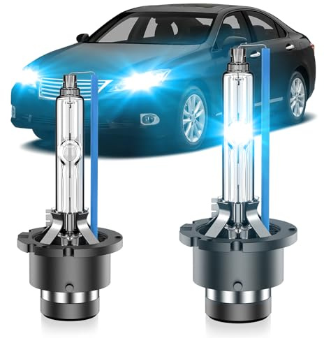 SENROBO Fit for Lexus 2007-2015 ES350 GS350 GS450H 2010-2015 RX350 RX450 OEM 35W Projector D4S HID Xenon Headlight Bulbs Replace, AFS Headlamp 90981-20024, 8000K Blue D4SC1 Bi-xenon Light, Pack of 2