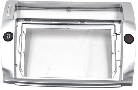 Bilradioram För Citroen För C-Quatre 2004-2009 2 Din Bilradio Stereo Ljudplatta Fascia Ram 9 Tum Storskärm Spelarpanel FHCBUTAE(silver)