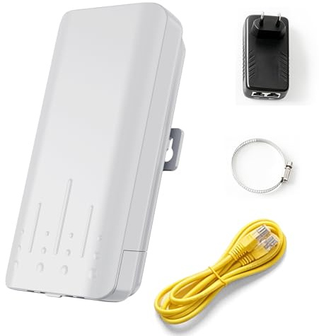 Ripetitore WiFi Esterno POE 300Mbps IP65 Impermeabile | Amplificatore WiFi Outdoor con Modalità AP, Alimentazione POE e Protezione IP65 per Giardino, Piscina, Garage e Cortile