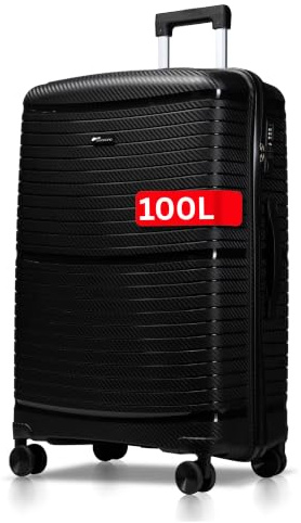 Cocoono Hartschalenkoffer XL Groß - 100L Volumen - 158cm Gurtmaß - 8 Rollen 360° drehbar - Leichter Koffer mit TSA Schloss & Teleskopgestänge - Reisekoffer mit Rollen
