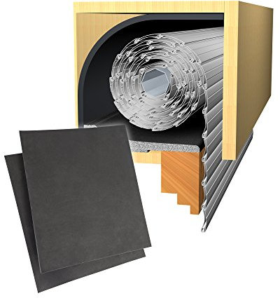 jarolift Isolante Acustico per Tapparelle a Risparmio Energetico 25 mm (100 x 50 cm), incl. Isolamento del Coperchio 100 x 24 cm + Isolamento Laterale, Coibentazione Cassonetto