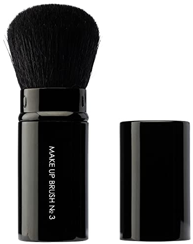 Impala Einziehbare Kabuki Make-up Pinsel mit Koffer N3 Natürliche Borsten Gesicht und Körper für gepresste oder lose Pulver Make-up - weich und flauschig