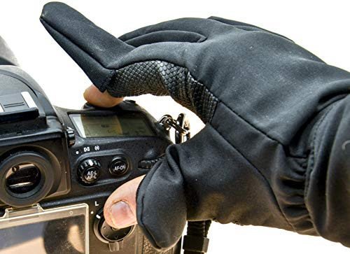 PROtastic® Paire de gants pour photographes - Faites fonctionner votre appareil photo dans des endroits froids et extrêmes - Sortez le doigt et le pouce
