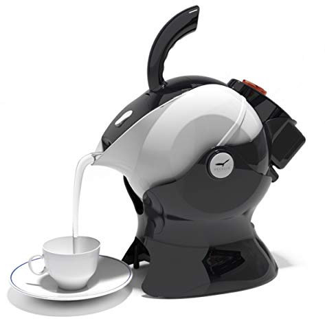 Uccello Electric Safety Kettle | Black Tipper Base Included | Effortless Pour Every Time | Daily Living Drinking Aid For Disabled and Seniors | 1.5 Liters | Black and White