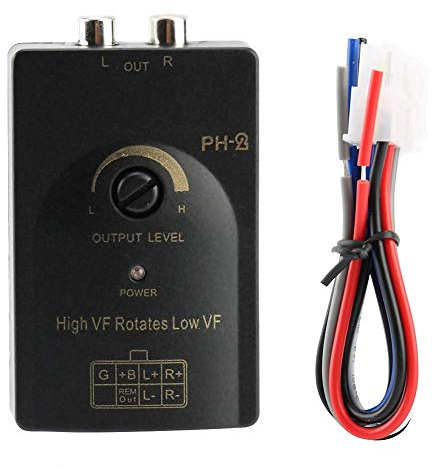 Auto Salida de Auto Estéreo Altavoz Estéreo Convertidor de Alto a Bajo Nivel, Estéreo Nivel de Parlante Convertidor de Nivel Salida de Altavoz con Función de Retardo