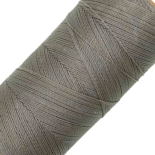 LINHASITA Garnspule, gewachst, 100 g / 360 Meter, Dicke: 0,5 mm, Polyester, Makramee-Garn, 30 Farben, Grau