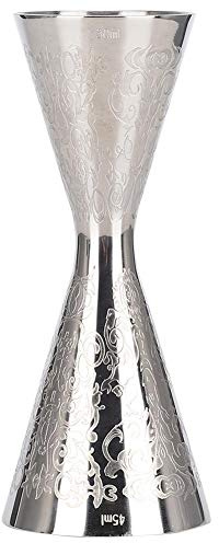 Jigger, Dual 30/45 ml Barmaß Messbecher aus Edelstahl, Maßnahme Cup Wine Messbecher mit Scale Measuring für Bar Party Wein Cocktail Drink Shaker