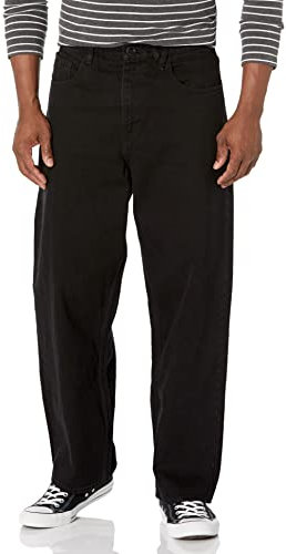 Volcom Billow Loose Fit Denim Jean Pant Pantalon, Noir, 32 Homme