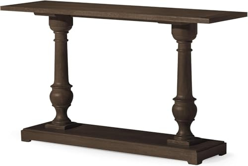 Maven Lane Arthur Traditional Rectangular Accent Console Table for Small Spaces and Front Door Entrance Hallway in Antiqued Brown Finish
