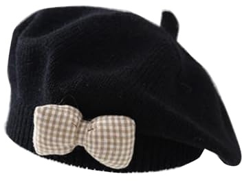 Puco Süße gestrickte Baskenmütze für Babys, weich und bequem, stilvolle Baskenmütze für Kleinkinder, Outdoor-Aktivitäten