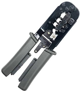 kabelschere kabelklipser drahtzange Kabel-Abisolierzange Ethernet-Kabeltester multifunktionswerkzeug Ratschenradzange Kabelcrimpzange Kategorie 5e Crimpzangen Ratschenzange Prüfer