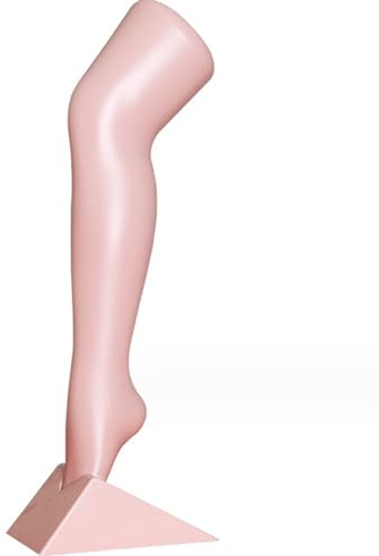 Bayli Strumpfbein für die Präsentation von Strümpfen und Socken, Dekobein - Weiblich | 56 cm Dekofuß mit Ständer, Schaufensterpuppe - Bein mit lebensechten Form, Sockenbein in Hautfarbe