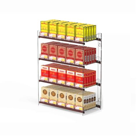 Automatic Cigarette Display Holder Can Hold Five Packs of Cigarettes Showcase Automatic Clear Cigarette Case Pushers Rack Cigarette Display Stand Holder for Store Retail (Color : Clear, Size : Style