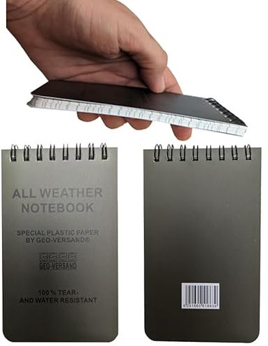 geo-versand 3X Notizbuch UNZERSTÖRBAR wasserfest Outdoor Geocaching Tauchen Segeln Logbuch