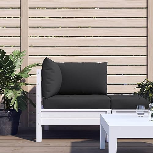 ZEYUAN Palettensofa-Auflagen 3 STK Palettenkissen Outdoor, Europaletten Sitzkissen Outdoor, Paletten Rückenkissen, Schwarz Stoff