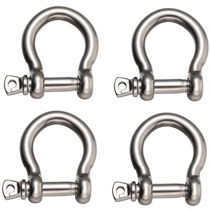 ULTECHNOVO 4stücke Teiliges Edelstahl D-förmiger Lifting Schäkel Aus Metall Langlebig Und Korrosionsbeständig Für Rigging-anwendungen Einfache Installation Sicherer Halt