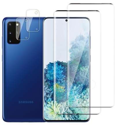 QZJinch 2+2 Stück,Panzer Schutz Glas für SamsungGalaxy S20 Plus,3D-Vollabdeckung,9H-Härte,Anti-Öl,Anti-Fingerabdruck,HD Schutzglas,Bläschenfrei，High Sensitivity,Fingerabdruck-ID Unterstützen