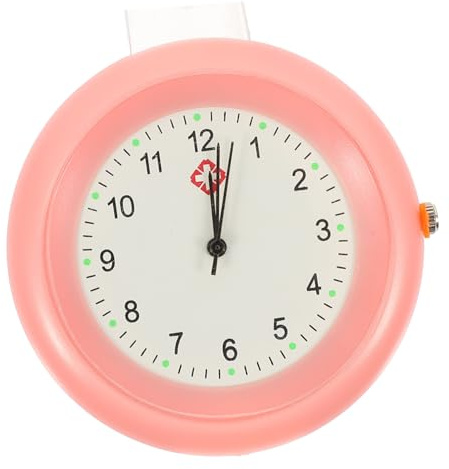 SOIMISS Schwesterntisch sanitäter plasure Pinker Medizinisches Personal Leichtgewichtige Uhr Taschenuhr Uhr tragbare Schwesternuhr auf achten Knopfbatterie Rosa