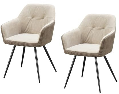 HTI living Esszimmerstuhl Taupe 2er Set Joschka Küchenstuhl