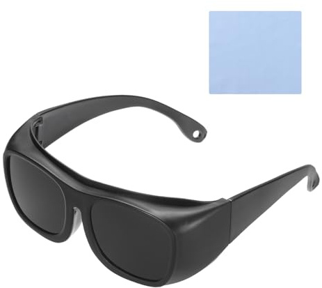 QUARKZMAN Gafas de seguridad para soldadura IR Sombra 8 PPE Gafas protectoras 145x165x52mm Lentes envolventes a prueba de luz Ligero Protección ocular para soldadura