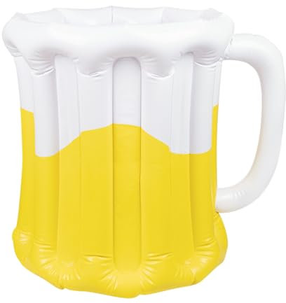 Boland 54229 - Boccale di birra gonfiabile, dispenser per bevande, decorazione per feste in piscina, feste estive e feste a tema