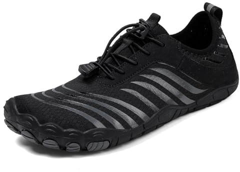 Ximlc Zapatos de conexión a Tierra con Cobre, Zapatos Descalzos de conexión a Tierra con Cobre, Calzado de conexión a Tierra for Mujeres y Hombres con neuropatía(Black A,43)