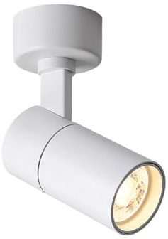 Luce Spot a Soffitto per Interni a Led, Apparecchio Luminoso Montato a Vista da 5W con Riflettore Pivotante a 360 °, Faretti a Soffitto a Fascio Stretto a 24 °, Luce Calda 3000K per la Camera da Lett