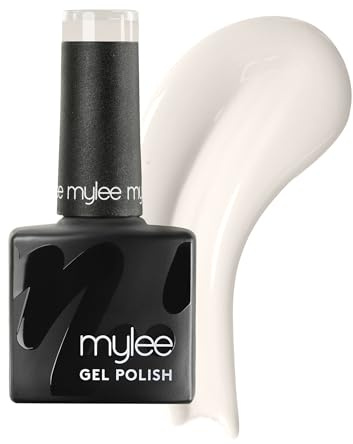 Mylee Gel Nail Polish 8ml [Luna] - UV/LED Soak-Off Nail Art | Manicure Pedicure for Professional, Salon & Home Use [White Range] - Long Lasting & Easy to Apply