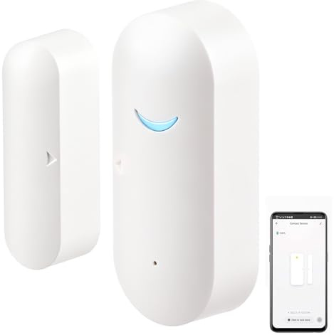 WiFi Door and Window Sensors – Smarter Alarm mit Kostenloser App -Benachrichtigung , fensterkontakt smart Home– Heim-Sicherheitssystem ohne Hub – Kompatibel mit Alexa und Google Home