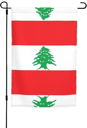 Drapeau du Liban - Drapeaux décoratifs imprimés - 30,5 x 45,7 cm - Convient pour la décoration de terrasse et d'extérieur.
