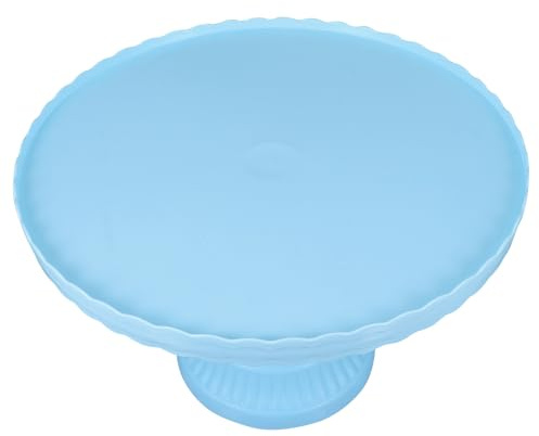 WEKADRIN Alzata per Torte da Festa Azzurro Piedini Antiscivolo, Espositore per Dolci e Cupcake Facile da Pulire per Compleanno e Matrimonio
