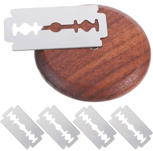 Generico Taglierina per Pane in Legno di Noce 5 Lame Sostituibili, Utensile per Incidere e Modellare Pane, Set per Cottura Casalinga Professionale, Resistente e Pratico per Panificazione