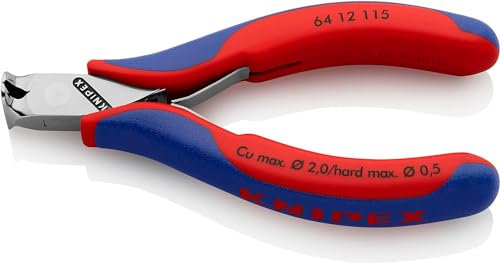 Knipex Electronics End Cutting Nipper with multi-component grips 115 mm 64 12 115